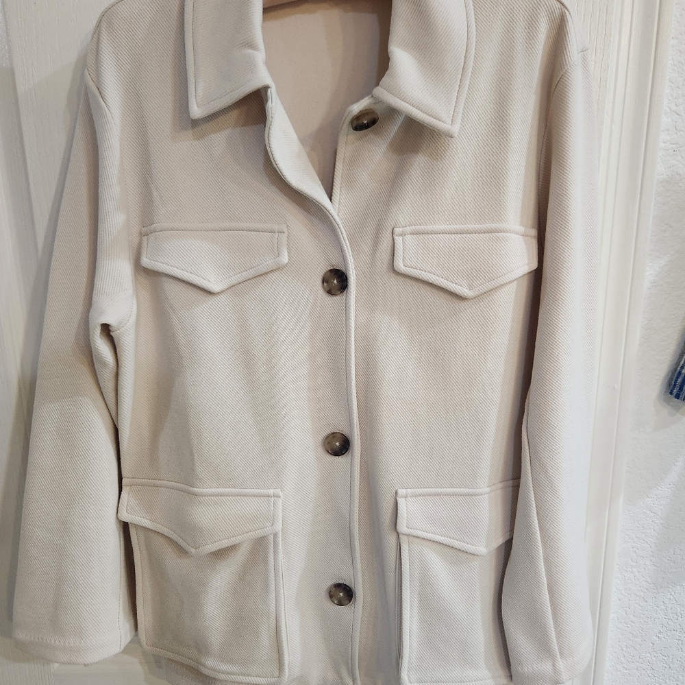 Women's Banana Republic Cream Utility Jacket, size medium